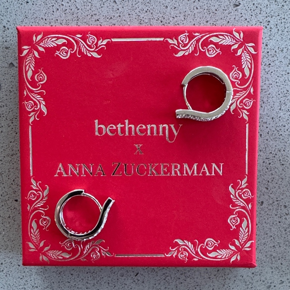 Bethenny x Anna Zuckerman Elegant Silver Earrings - Picture 3 of 4